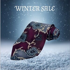 MEN'S NECKTIE - CRESCENT BAY { TOTAL LENGHT: 56 " } MAROON & SILVER